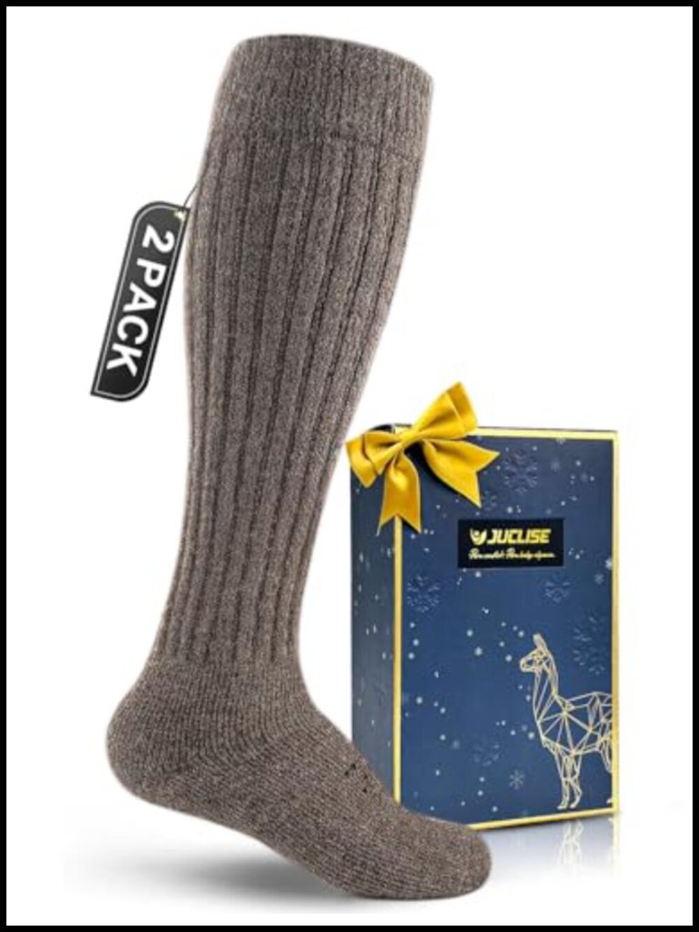 Baby Alpaca Wool Knee High Boot Socks Merino Thermal Winter